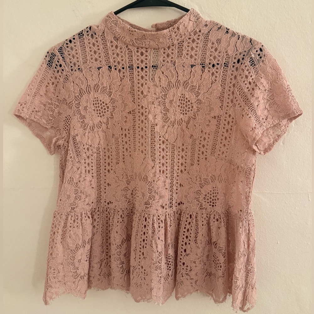 Everleigh Blush Lace Blouse